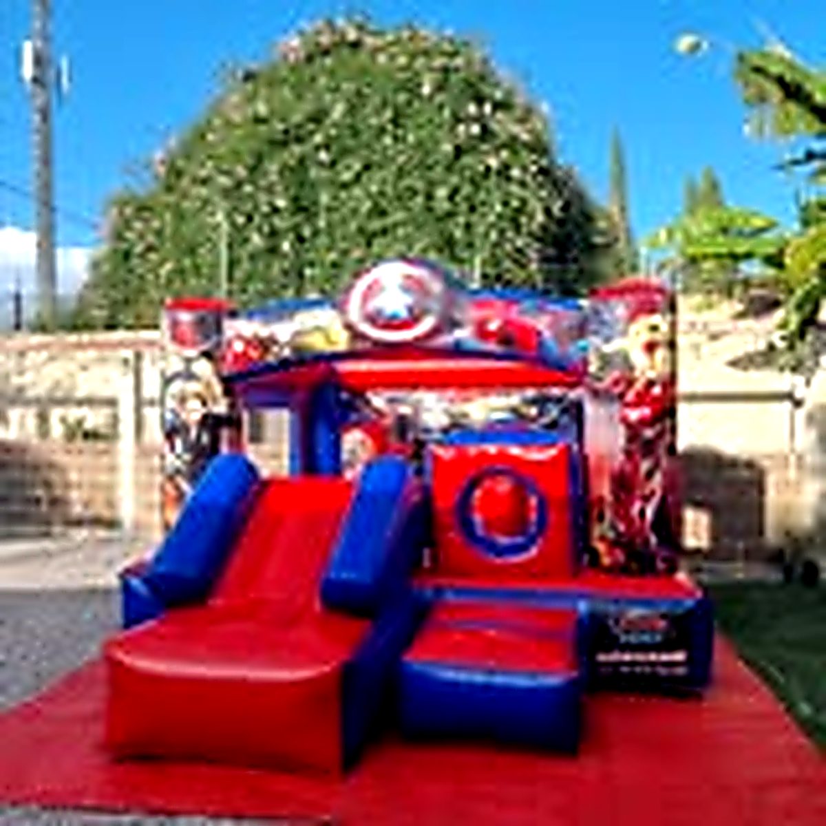Castillo inflable Spider-Man con resbaladilla