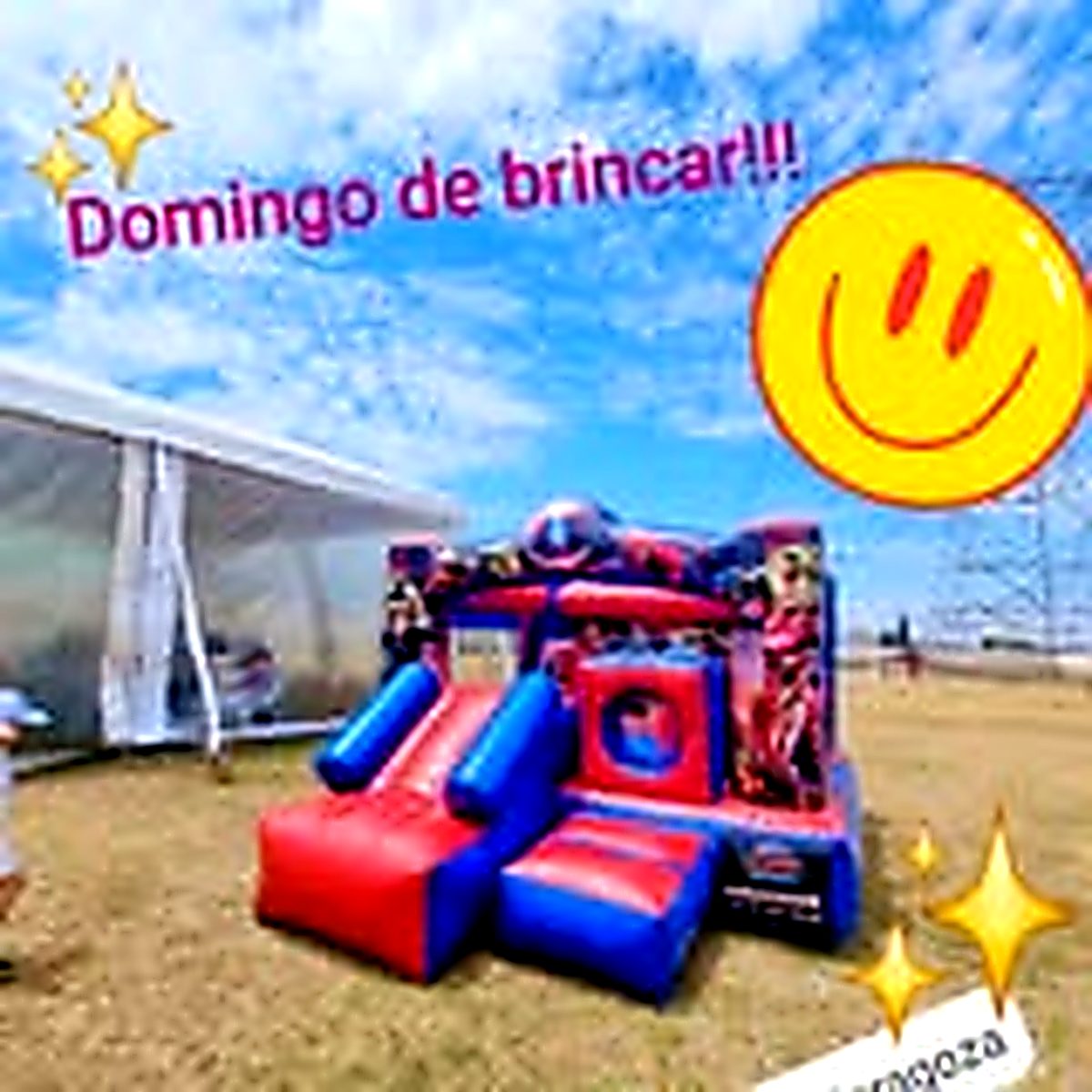 Castillo inflable Jump-play visto de costado
